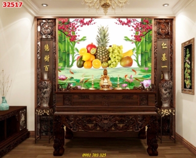 Tranh gạch-gạch tranh phòng thờ