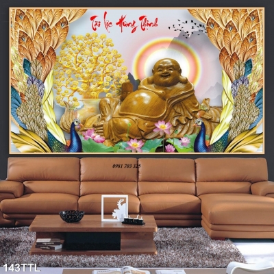 Gạch tranh 3D- tranh phật di lặc