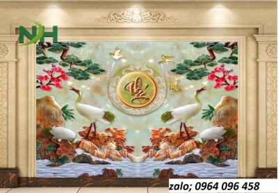Tranh gạch trang trí phòng khách 3d - MXV43