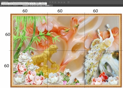 Tranh gạch 3d ốp tường phòng khách - XVC322