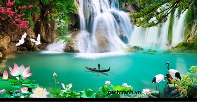 Tranh 3d phong cảnh - tranh gạch 3d ốp tường - KCDC4