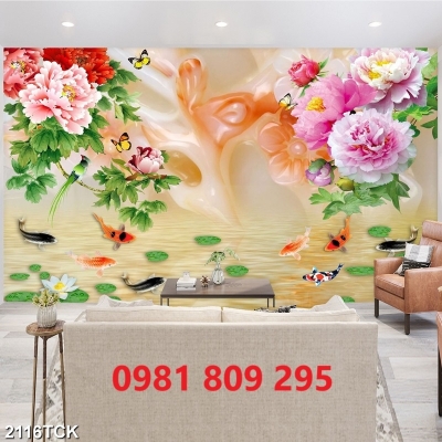 Tranh gạch men , gạch ốp tường hoa mẫu đơn