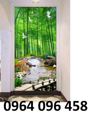 Tranh gạch 3d phong cảnh khổ đứng - MCN95