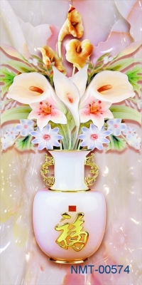 Tranh gạch 3d bình hoa - CXV5