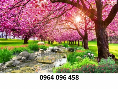Tranh gạch 3d hoa đào - gạch tranh 3d hoa đào - JNB68
