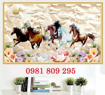 Tranh gạch ngựa sứ ngọc