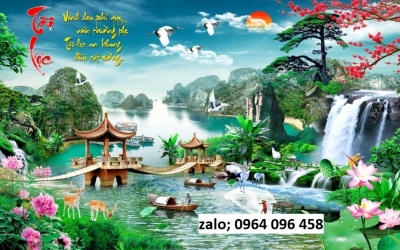 Tranh gạch 3d phong cảnh đồng quê - SCB63