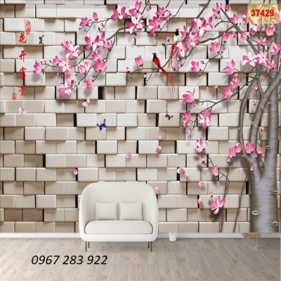 Gạch trang trí tường hoa lan nghệ thuật