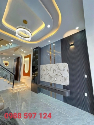 Tấm ốp tường phòng khách than tre