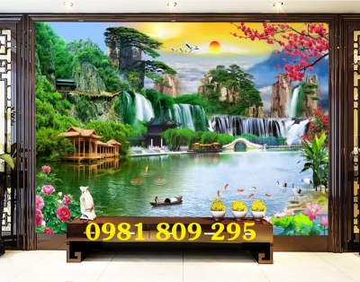 Tranh gạch 3d thiên nhiên