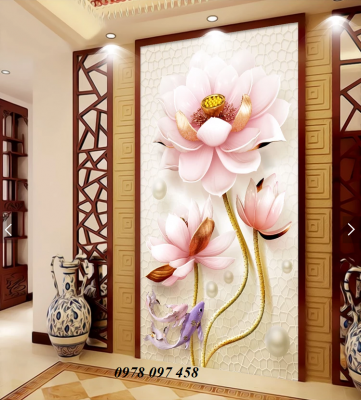 Tranh trang trí nhà- tranh gạch hoa 3D