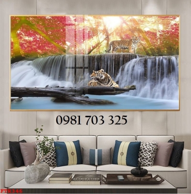 Tranh gạch hổ phong thủy đẹp