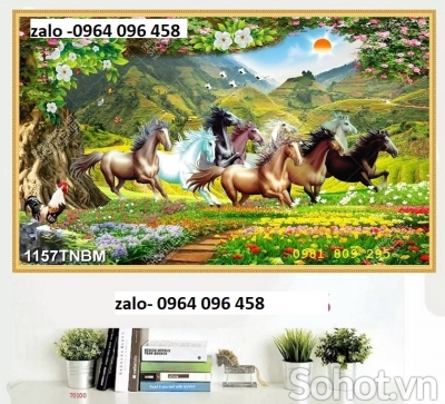 Tranh gạch 3d ốp tường mã đáo thành công - C9855