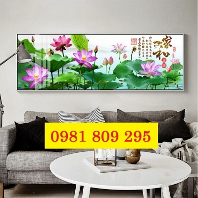 Gạch tranh cao cấp hoa sen