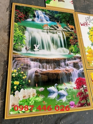 Tranh gạch men phong cảnh, ảnh thực tế