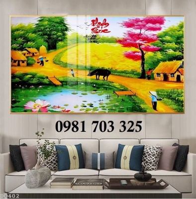 Tranh gạch 3D phong cảnh đồng quê