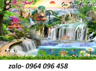 Tranh gạch 3d ốp tường phong cảnh đồng quê - 097CV