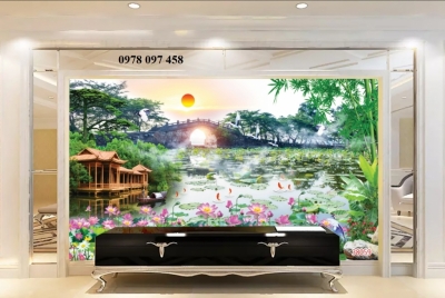 Trang trí phòng khách - tranh gạch men