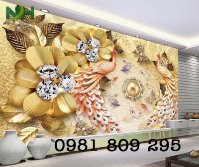 Tranh cao cấp -, tranh gạch chim công