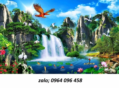 Tranh gạch 3d phong thủy phòng khách - HDSS32