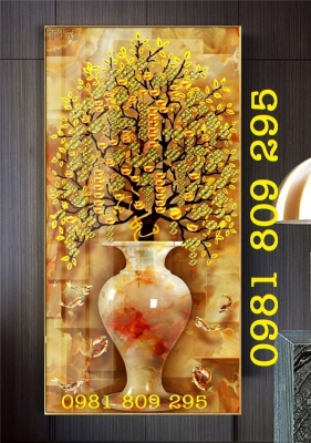 Tranh cây tiền - gạch tranh ốp tường