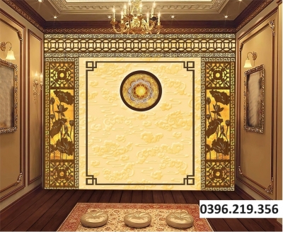 Gạch tranh 3D trang trí phòng thờ
