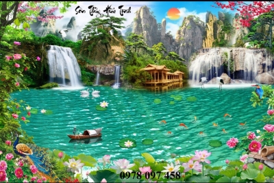 Tranh gạch phong cảnh hữu tìnhh