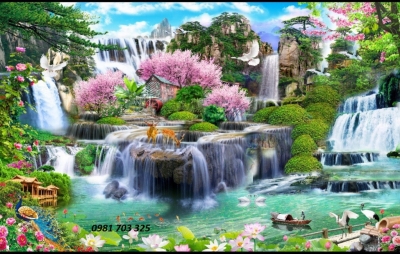 Tranh gạch men phong cảnh ốp tường