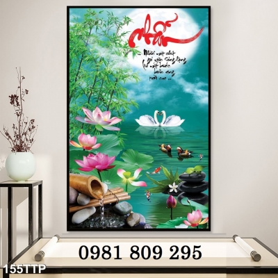 Gạch tranh câu thơ 3d đẹp