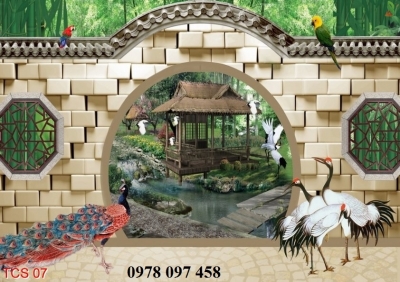 Tranh gạch 3d - tranh cửa sổ