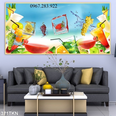 Gạch tranh ốp tường phòng bếp đẹp