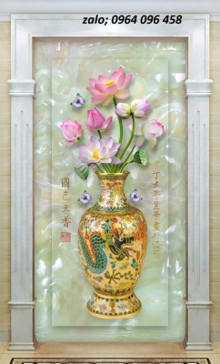 Tranh gạch bình hoa 3d - XBCC7