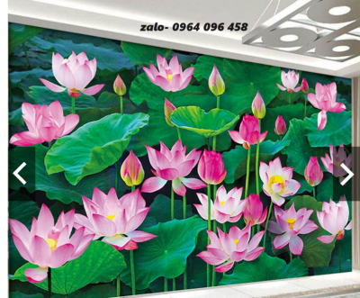 Tranh gạch hoa sen 3d - KCFD32