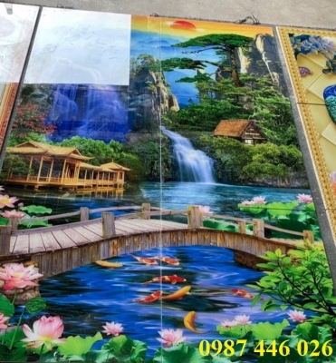 Gạch tranh 3d - ảnh thực tế