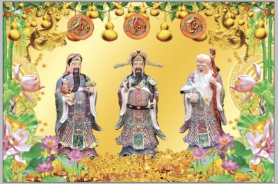 Tranh ốp phòng thờ - gạch tranh 3D