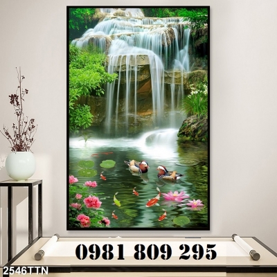 Gạch tranh khổ đứng đẹp ốp tường 3d HG834