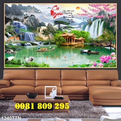 Gạch tường phong cảnh thác nước ốp tường  GP76