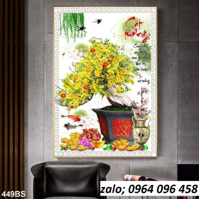 Tranh gạch 3d tranh hoa mai - SXC65