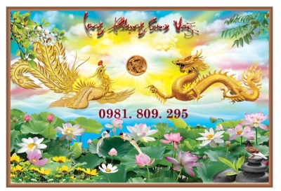 Tranh gạch , gạch ốp tường trang trí rồng phượng