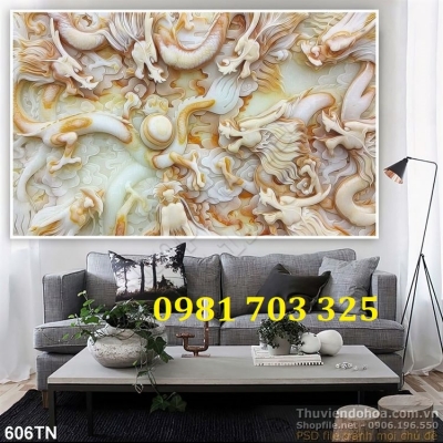 Tranh gạch 3D sứ ngọc đẹp nhà