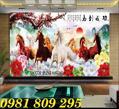Gạch tranh 3d ngựa - mã đáo thành công