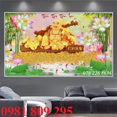 Gạch trang trí 3d thần tài may mắn lộc phát