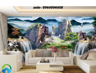 Tranh gạch 3d phong cảnh mây núi - NC322