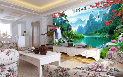 Gạch tranh 3d phong thủy mệnh mộc - DSZ333