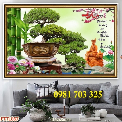Tranh gạch 3d hoa mai trang trí