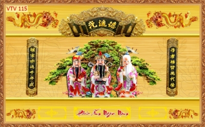 Tranh dán phòng thờ - tranh câu đối