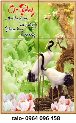 Tranh 3d - tranh gạch 3d phong thủy phòng khách - DCB54