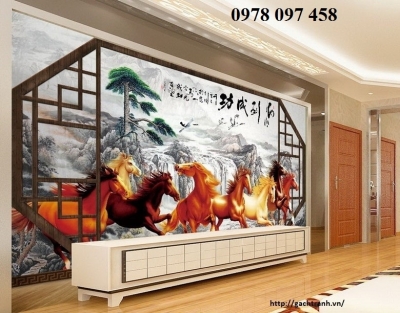 Tranh gạch 3D - tranh mã đáo