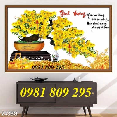 Gạch tranh cây mai - gạch 3d