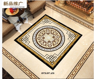 Thảm phòng khách - gạch sàn 3D
